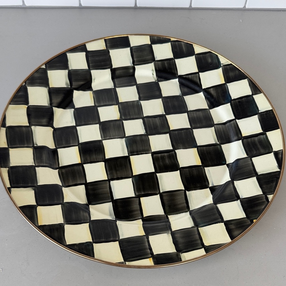 Mackenzie Childs checkered platter